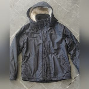 Hollister faux fur all weather jacket